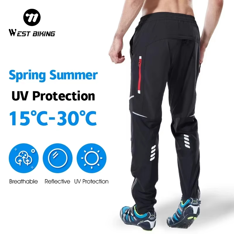 Cycling Commuter Trousers - WEST BIKING サイクリングパンツ男性女性通気性軽量反射防風防水春夏秋サイクリングパンツ
