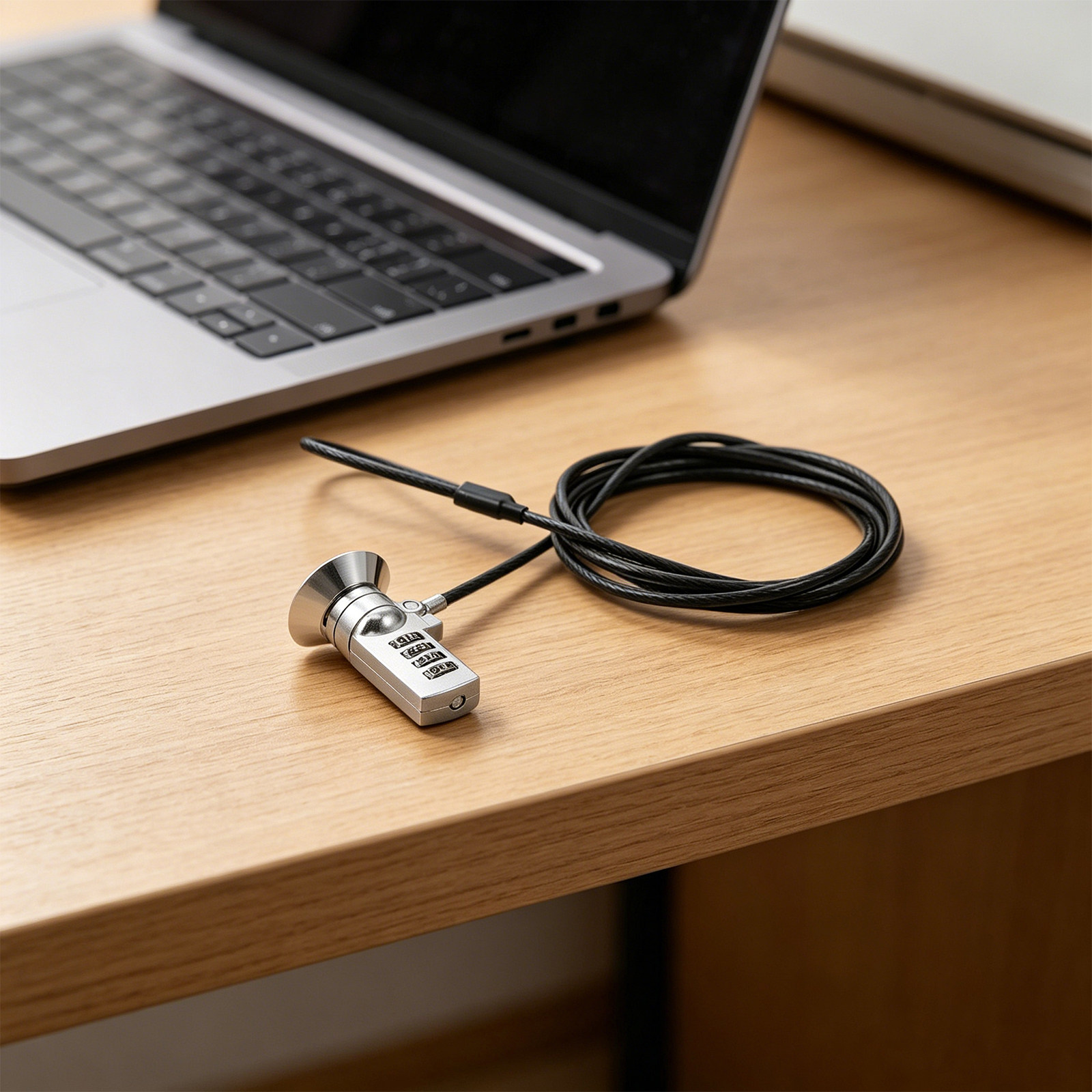 1セットのノートパソコン用ロック。6フィートの柔軟性のあるコ - Cable Lock Flexible のレビューと価格