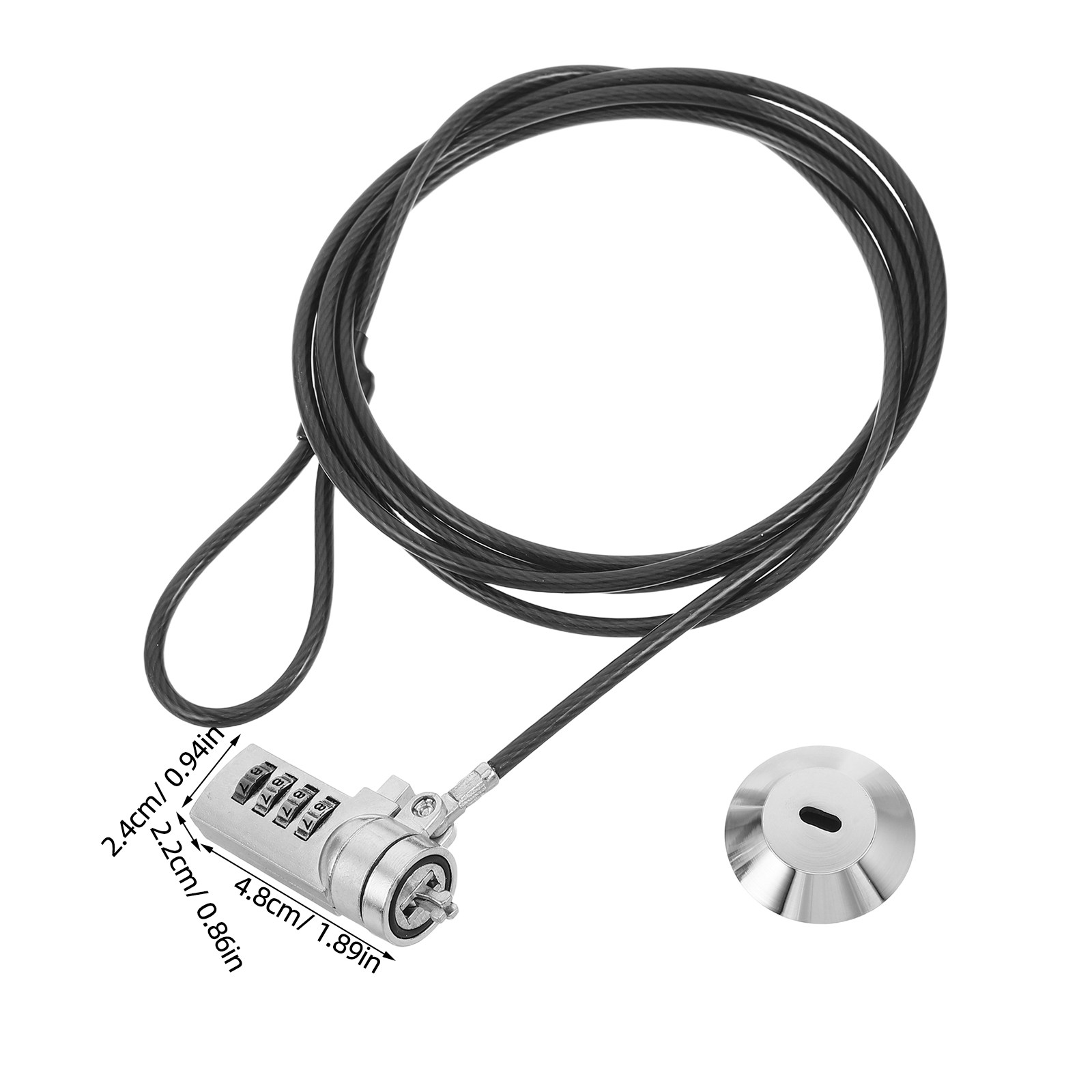 1セットのノートパソコン用ロック。6フィートの柔軟性のあるコ - Cable Lock Flexible のレビューと価格