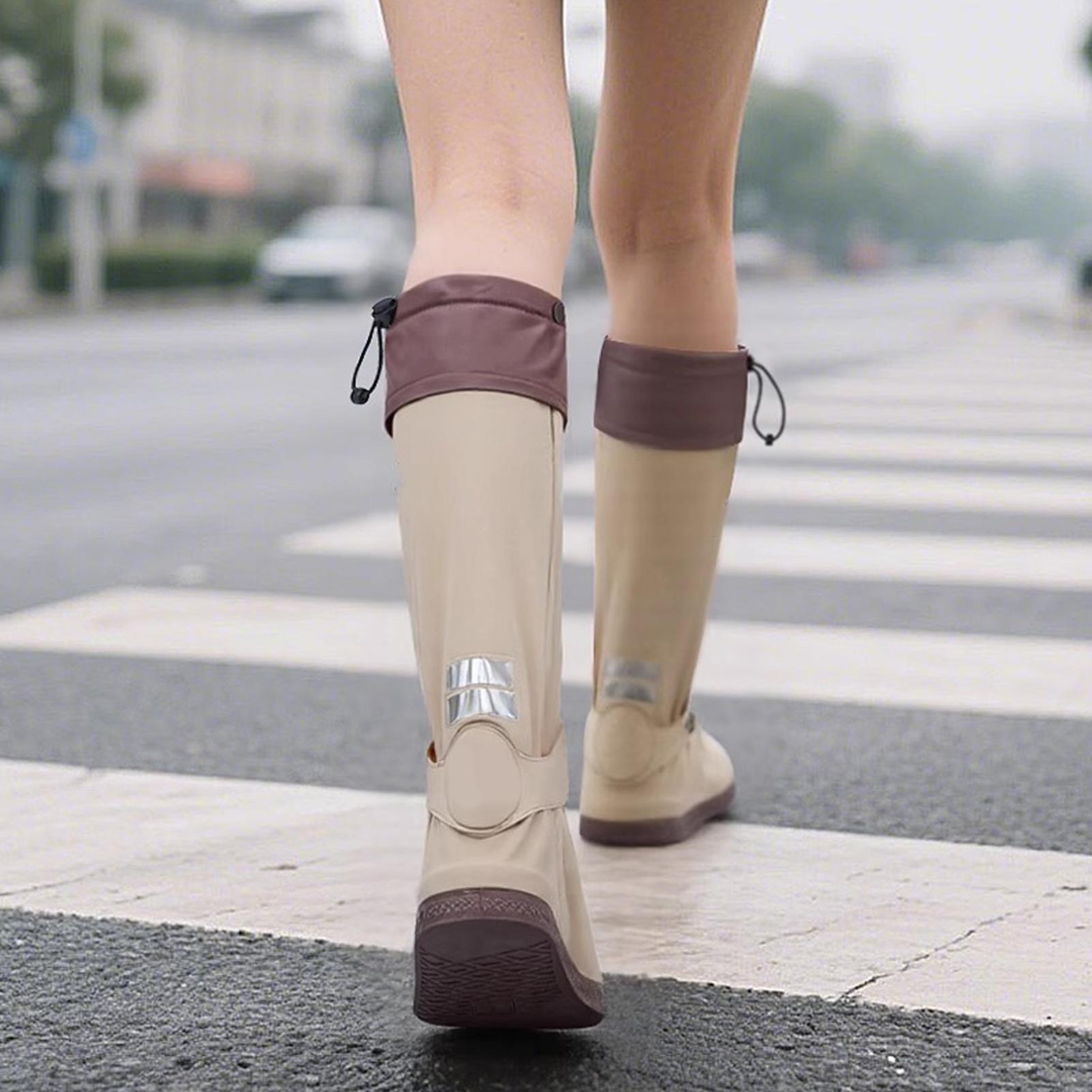 再利用可能な折りたたみ式防水シューズカバー。ハイカットで、ハ - Cycling Commute In Rain のレビューと価格