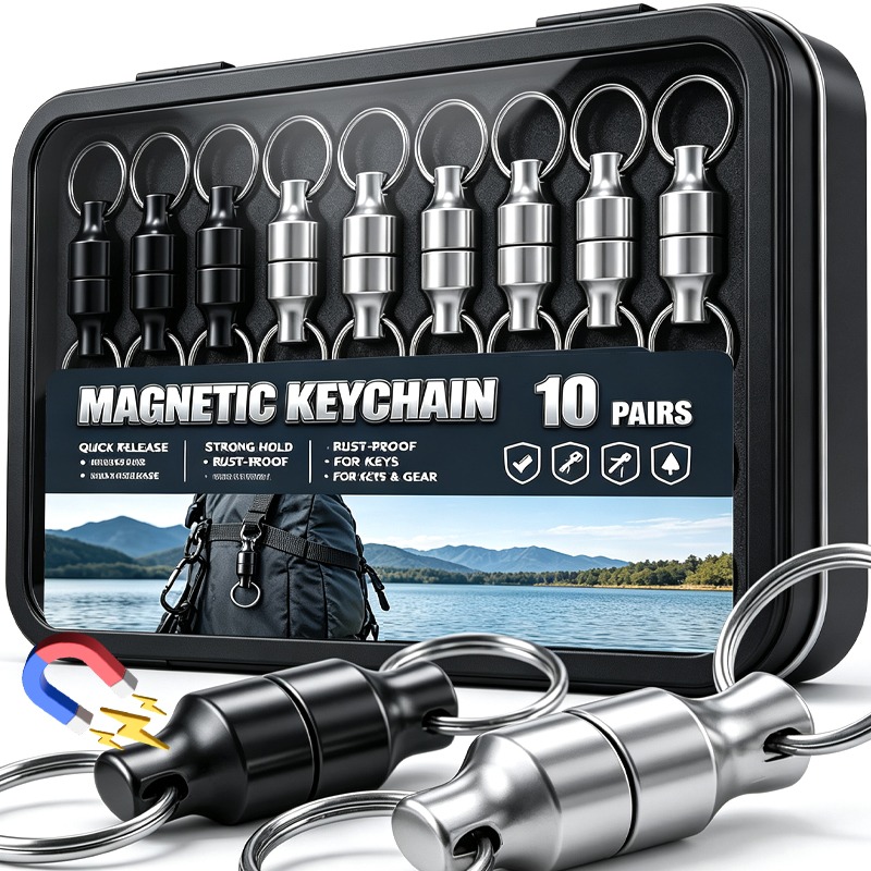 2/20x 分離式キーリング 強力マグネットキーチェーン 磁 - Chain Lock Combination のレビューと価格